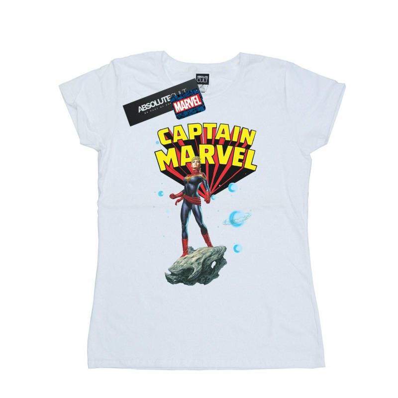 Captain Marvel - TShirt, für Damen, Weiss, Größe L von Captain Marvel