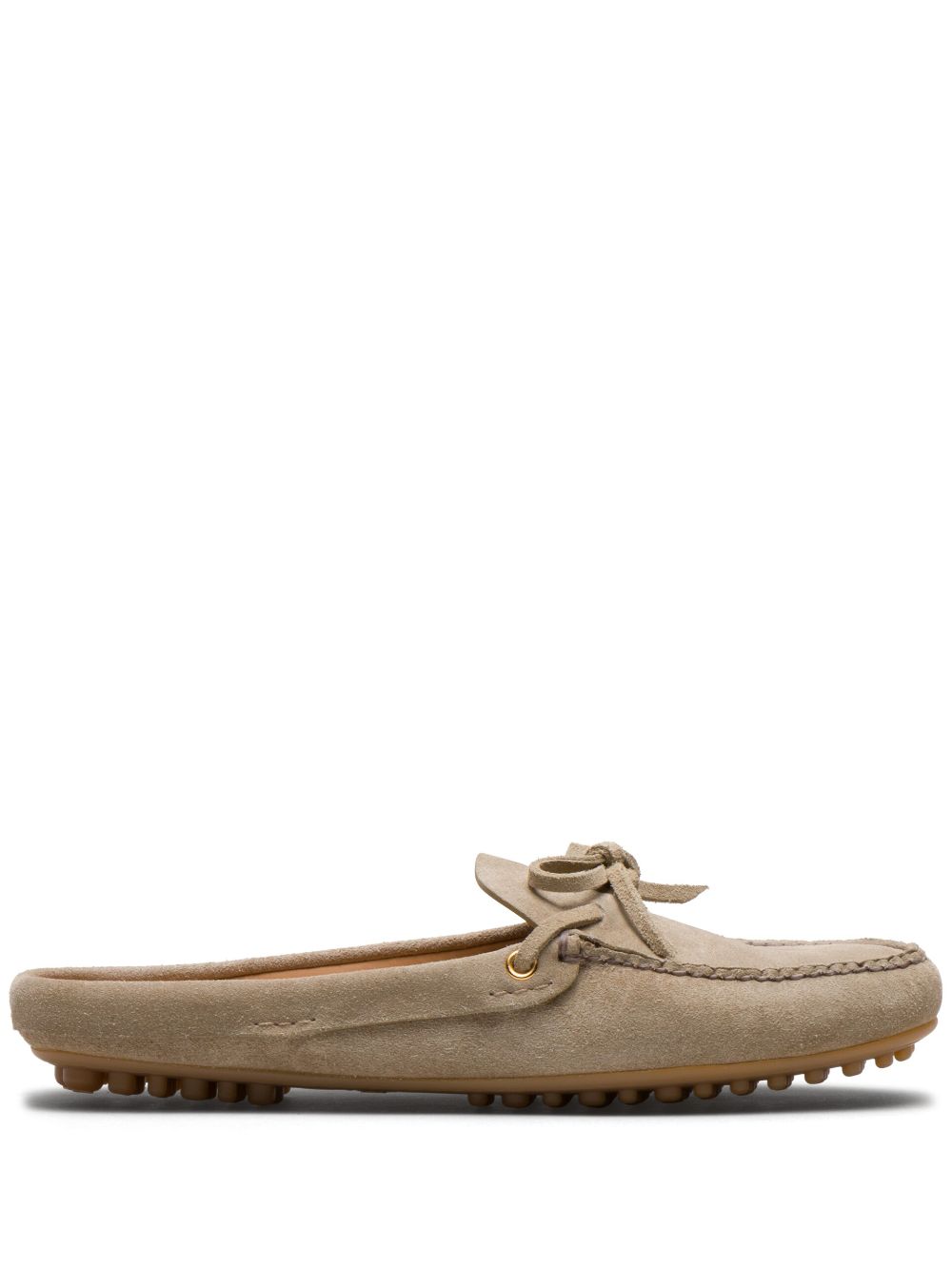 Car Shoe almond-toe suede driving slippers - Neutrals von Car Shoe