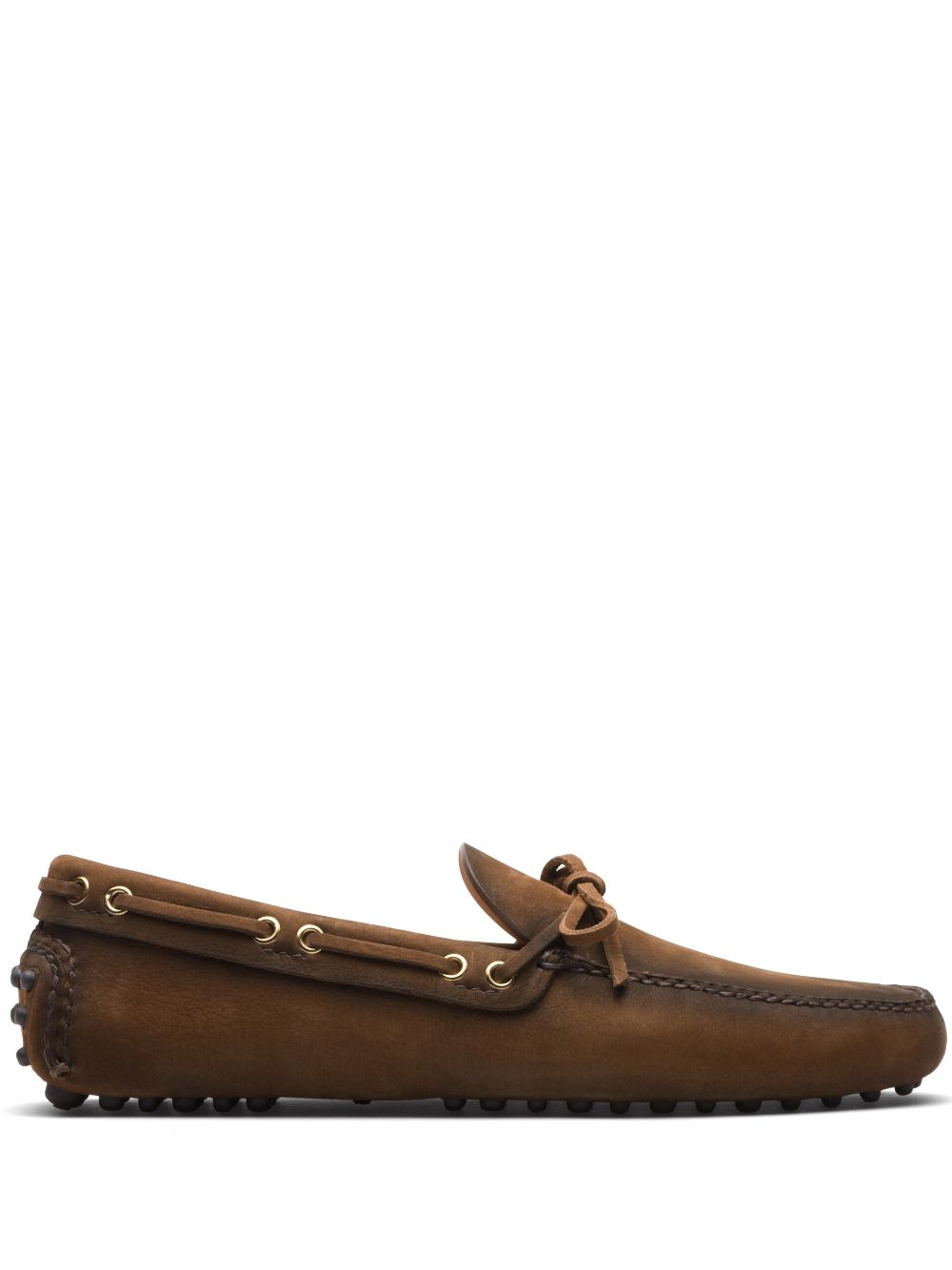 Car Shoe bow-detail leather boat shoes - Brown von Car Shoe