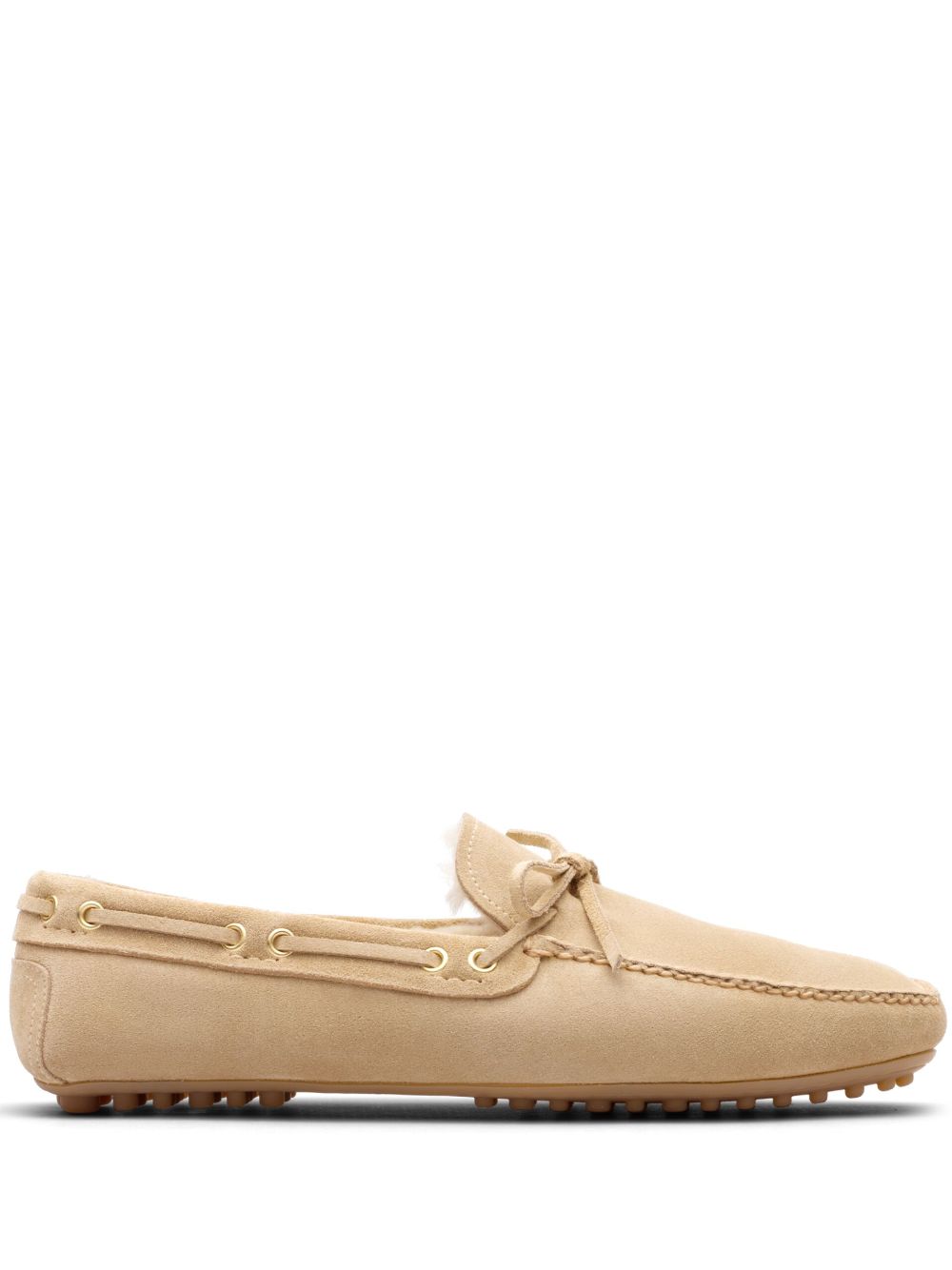 Car Shoe fur-lined suede driving shoes - Neutrals von Car Shoe