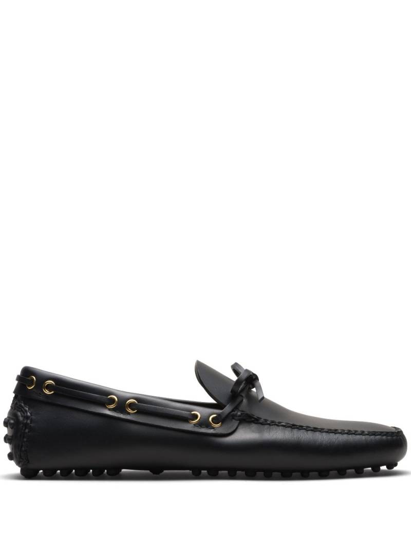 Car Shoe lace-up leather boat shoes - Black von Car Shoe