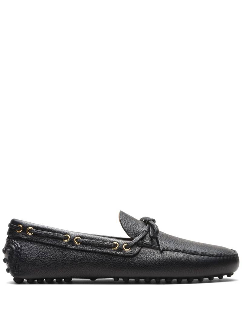 Car Shoe lace-up leather boat shoes - Black von Car Shoe