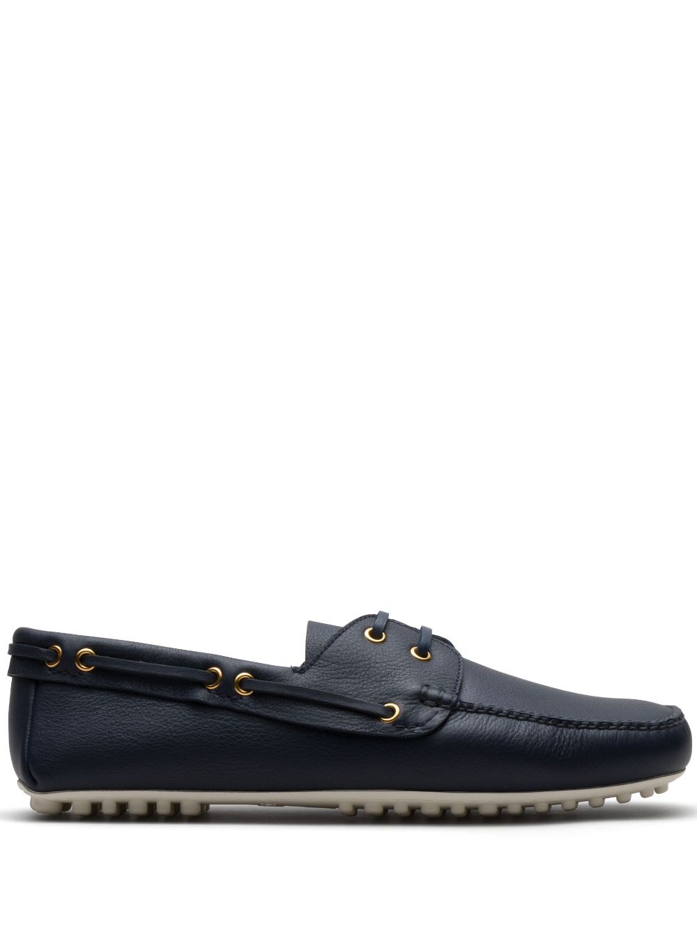 Car Shoe lace-up leather loafers - Blue von Car Shoe