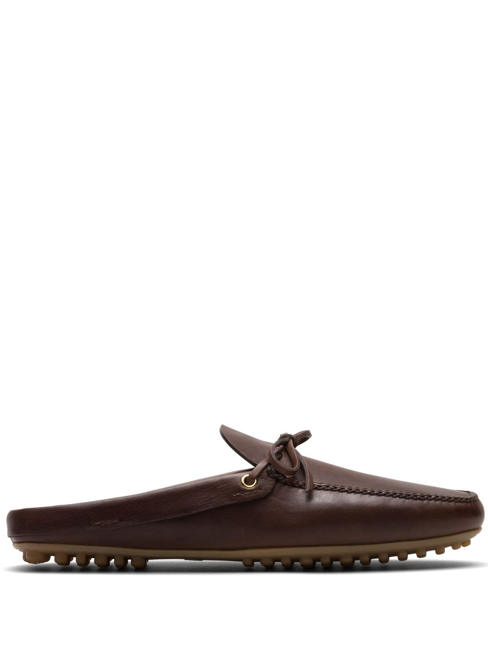 Car Shoe lace-up leather slippers - Brown von Car Shoe