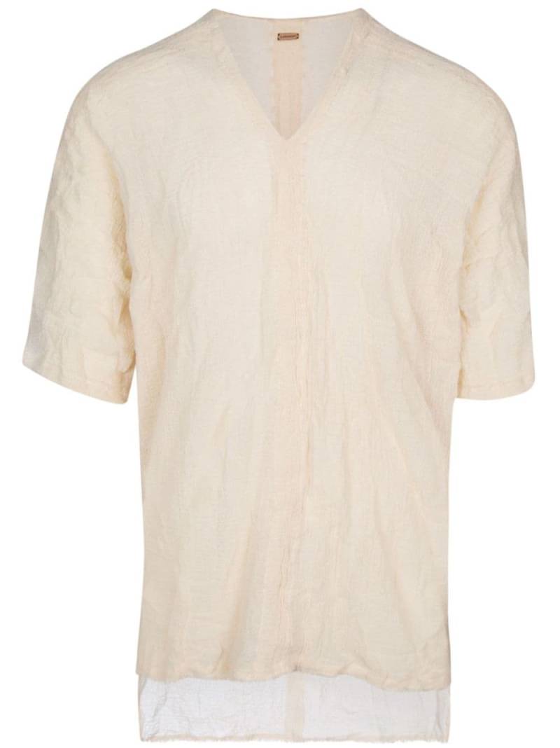 Caravana frayed-edge shirt - Neutrals von Caravana