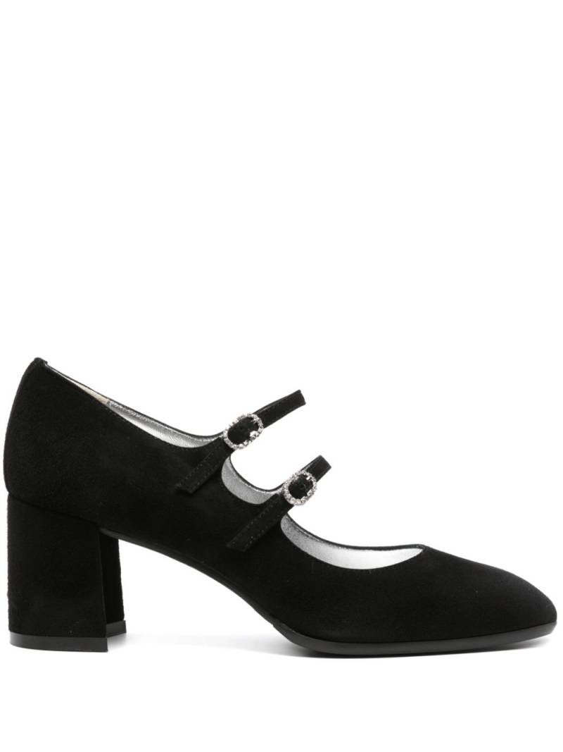 Carel Paris Alice 60mm crystal-buckle suede pumps - Black von Carel Paris