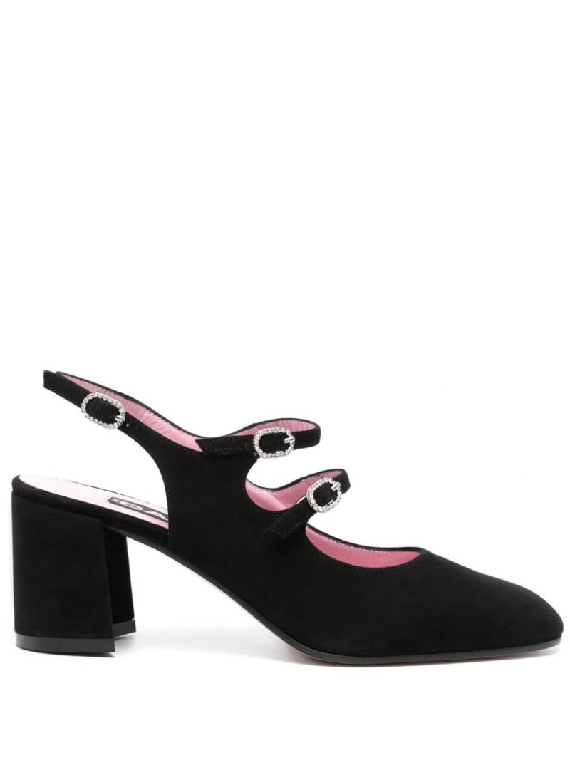 Carel Paris Banana 60mm suede Mary Janes - Black von Carel Paris