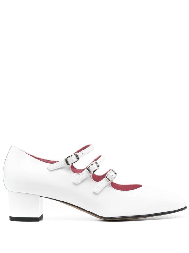 Carel Paris Kina 40mm patent leather pumps - White von Carel Paris