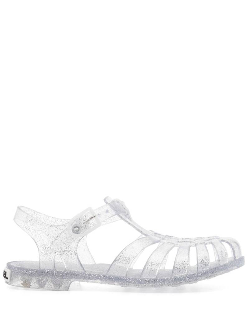 Carel Paris Méduse glittered caged sandals - Silver von Carel Paris