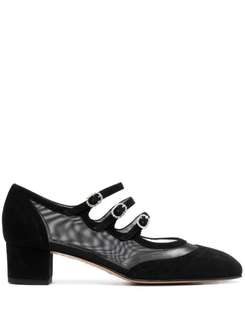 Carel Paris mesh-panelled suede pumps - Black von Carel Paris