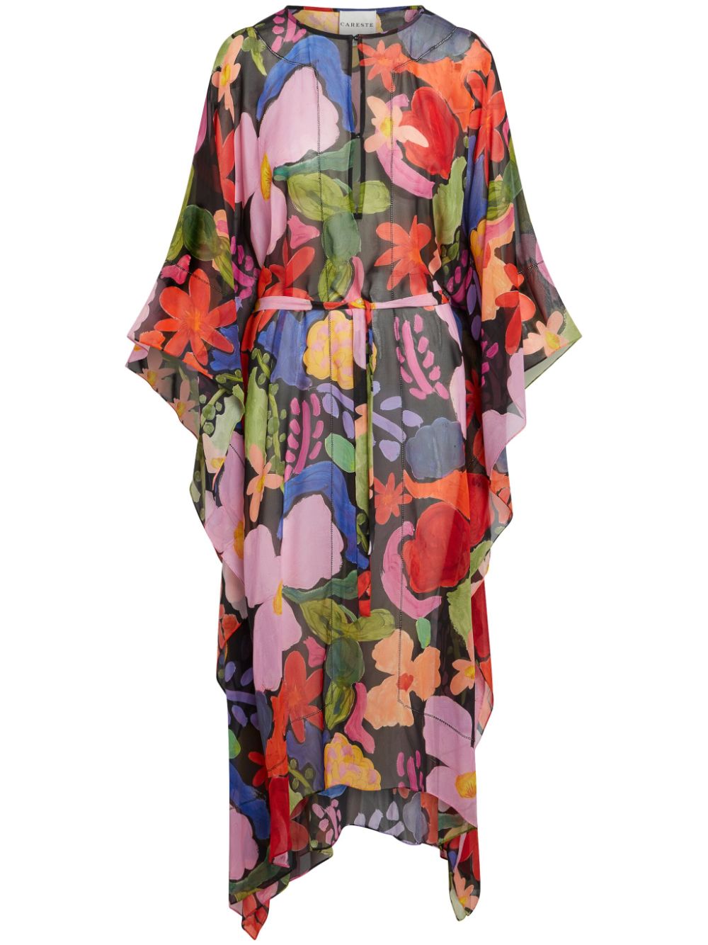 Careste Terry Spring Bouquet-print midi dress - Red von Careste