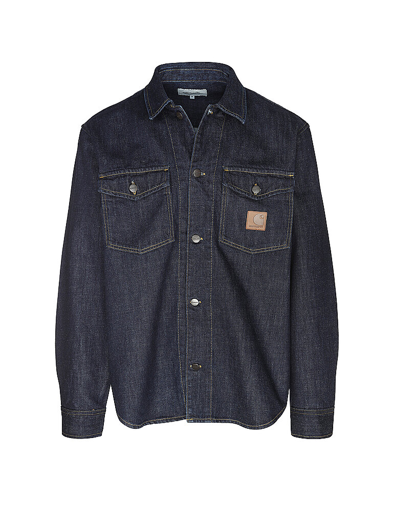 CARHARTT WIP Overshirt LINCOLN dunkelblau | L von Carhartt WIP