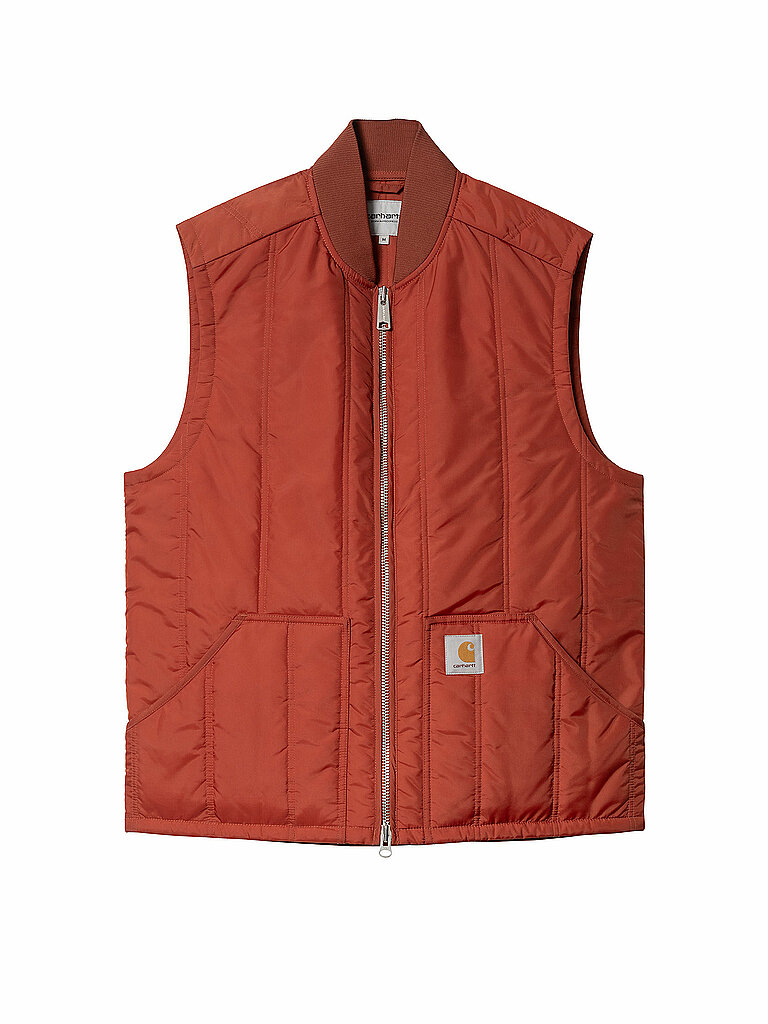 CARHARTT WIP Steppgilet LACHLAN orange | L von Carhartt WIP