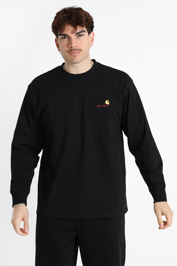 Carhartt WIP American Script Langarmshirt | Black | Herren | L Carhartt WIP American Script Langarmshirt | Black | Herren | L von Carhartt WIP
