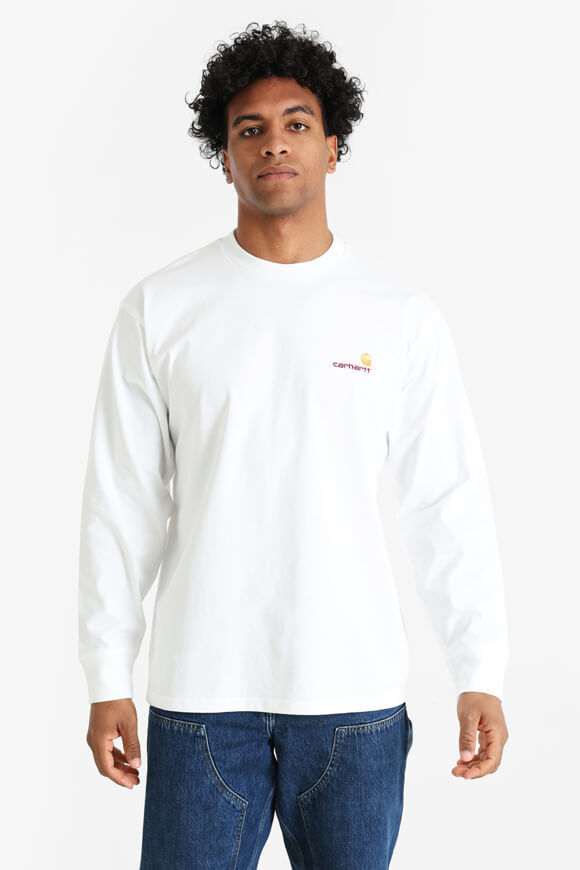 Carhartt WIP American Script Langarmshirt | White | Herren | M Carhartt WIP American Script Langarmshirt | White | Herren | M von Carhartt WIP