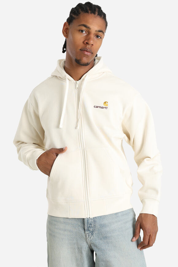 Carhartt WIP American Script Oversize Kapuzensweatjacke | Natural | Herren  | L von Carhartt WIP