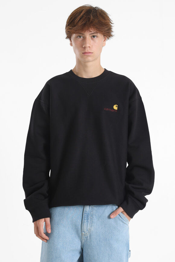 Carhartt WIP American Script Oversize Sweatshirt | Black | Herren  | L von Carhartt WIP