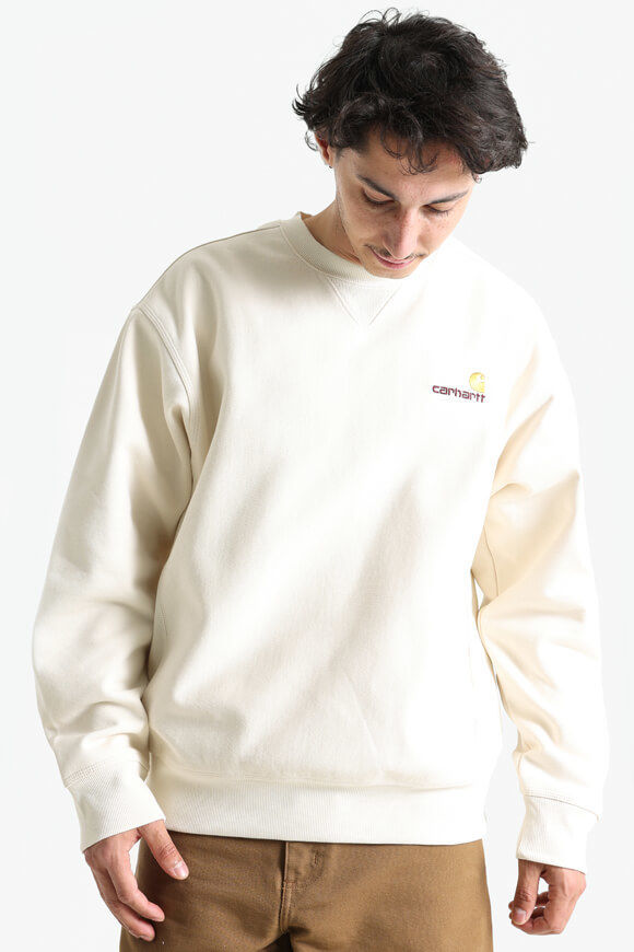 Carhartt WIP American Script Oversize Sweatshirt | Natural | Herren | M Carhartt WIP American Script Oversize Sweatshirt | Natural | Herren | M von Carhartt WIP