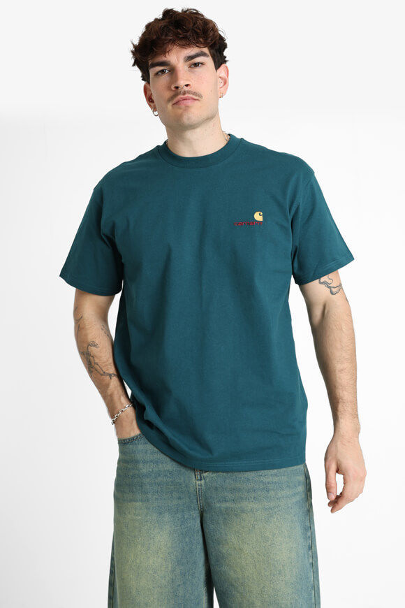 Carhartt WIP American Script T-Shirt | Malachite | Herren | M Carhartt WIP American Script T-Shirt | Malachite | Herren | M von Carhartt WIP