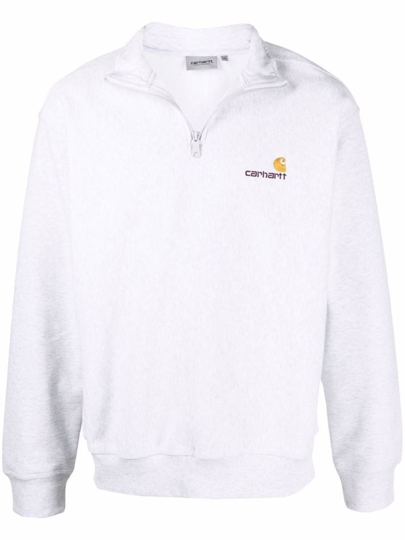 Carhartt WIP American Script half-zip sweatshirt - Grey von Carhartt WIP