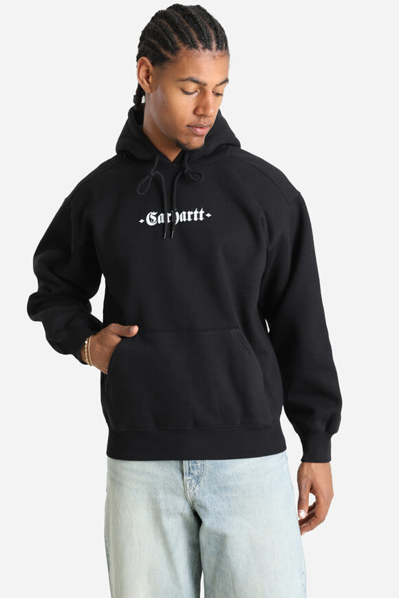 Carhartt WIP Greatest Hits Kapuzensweatshirt | Black + White | Herren  | M von Carhartt WIP