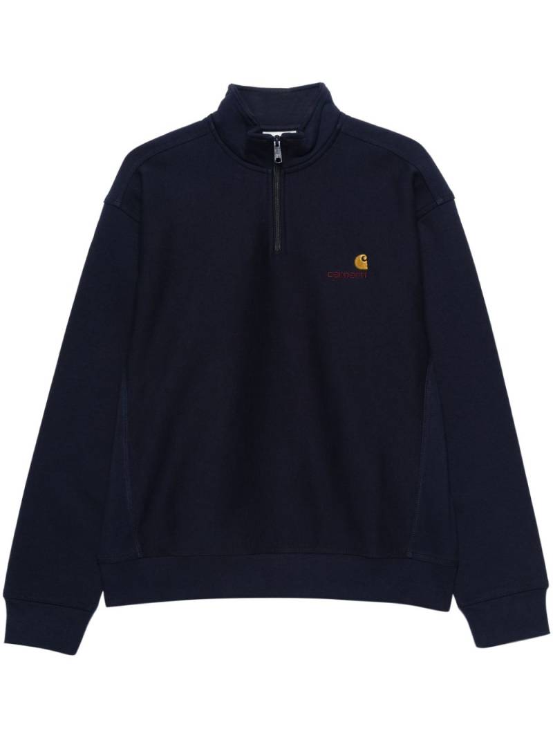 Carhartt WIP Half Zip American Script sweatshirt - Blue von Carhartt WIP