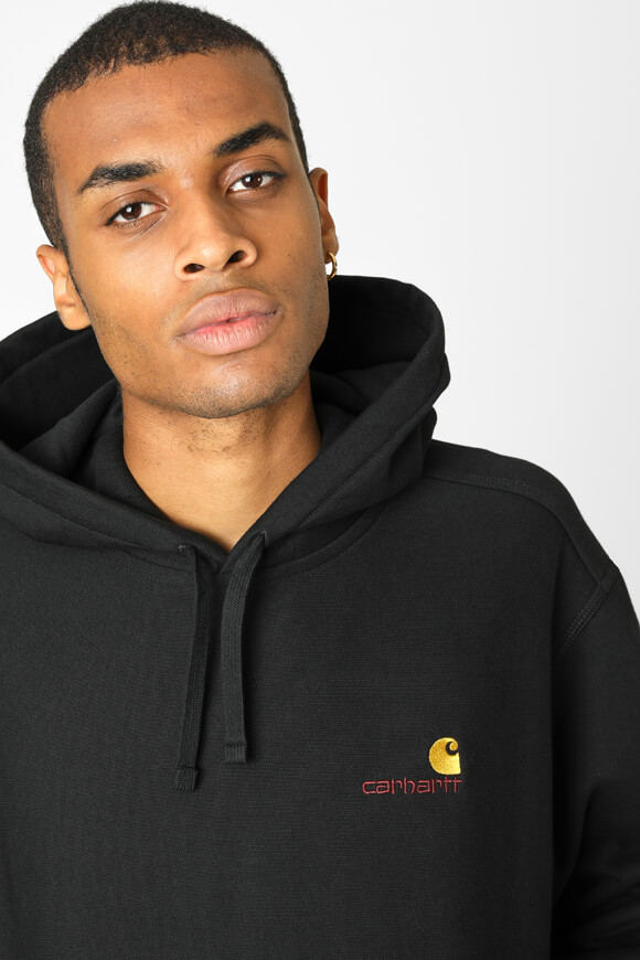 Carhartt WIP American Script Oversize Kapuzensweatshirt | Black | Herren  | M von Carhartt WIP