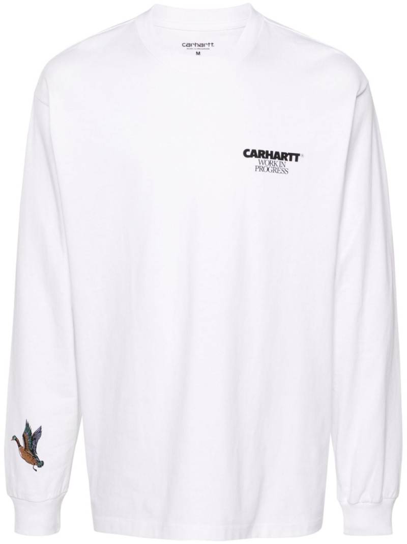 Carhartt WIP L/S Ducks logo-print T-shirt - White von Carhartt WIP