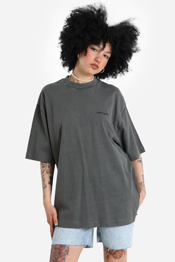 Carhartt WIP Lumo Oversize T-Shirt | Black Garment Dyed | Damen  | M von Carhartt WIP