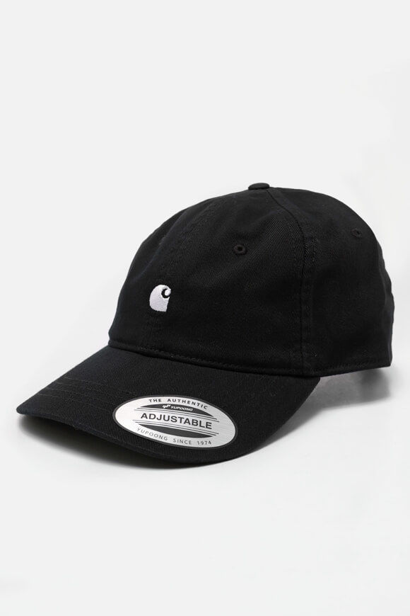 Carhartt WIP Madison Logo Strapback Cap | Black + White | Herren  | Einheitsgroesse von Carhartt WIP