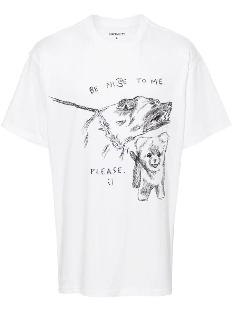 Carhartt WIP Pepe Be Nice T-shirt - White von Carhartt WIP