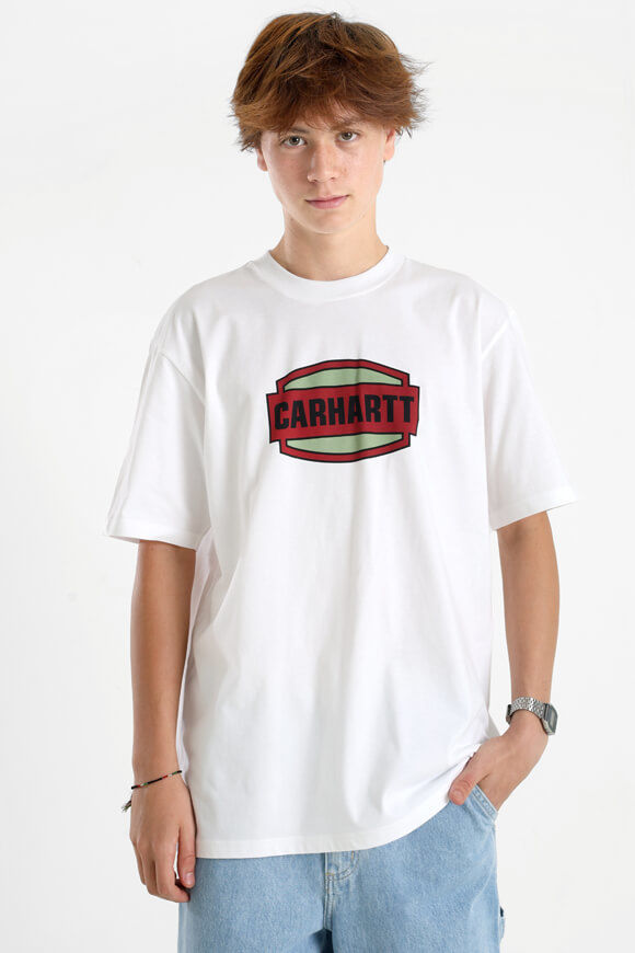 Carhartt WIP Press Script T-Shirt | White | Herren  | L von Carhartt WIP