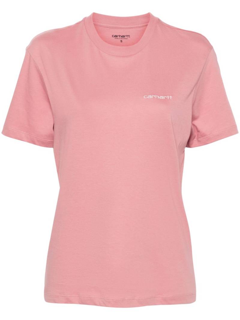 Carhartt WIP Script embroidery T-shirt - Pink von Carhartt WIP