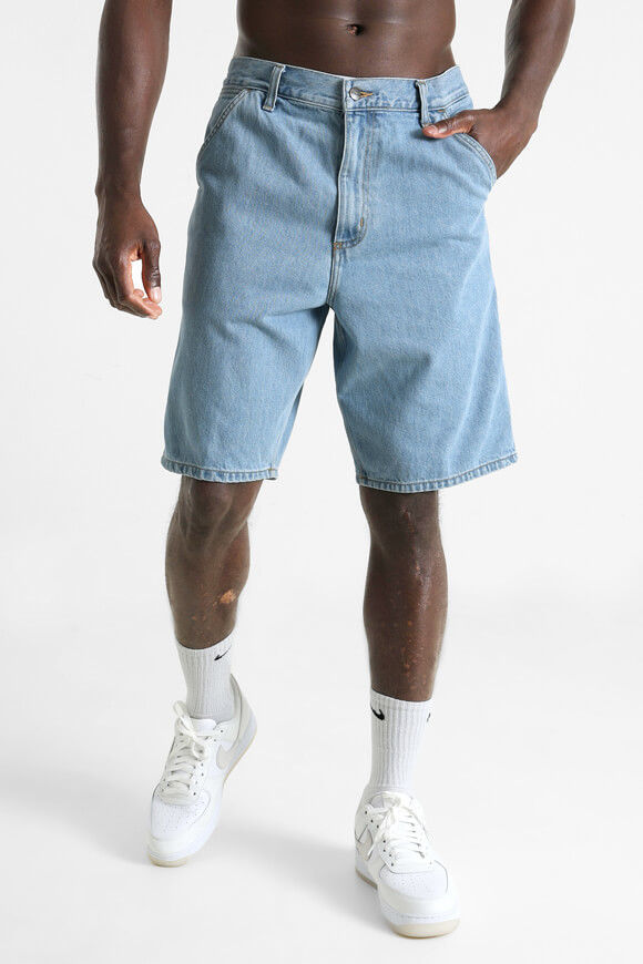 Carhartt WIP Single Knee Jeansshorts | Blue Heavy Stone Bleached | Herren  | 29 von Carhartt WIP