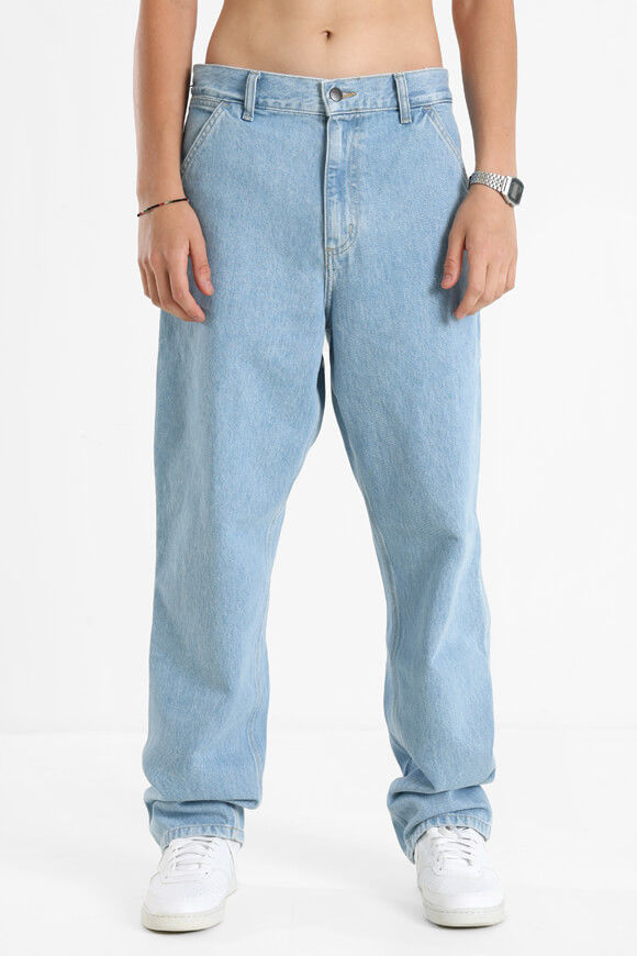 Carhartt WIP Single Knee Relaxed Straight Fit Jeans L32 | Blue Heavy Stone Bleached | Herren  | 26/32 von Carhartt WIP