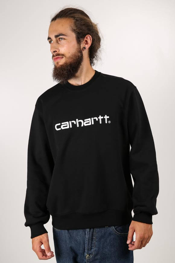 Carhartt WIP Sweatshirt | Schwarz + Weiss | Herren  | L von Carhartt WIP