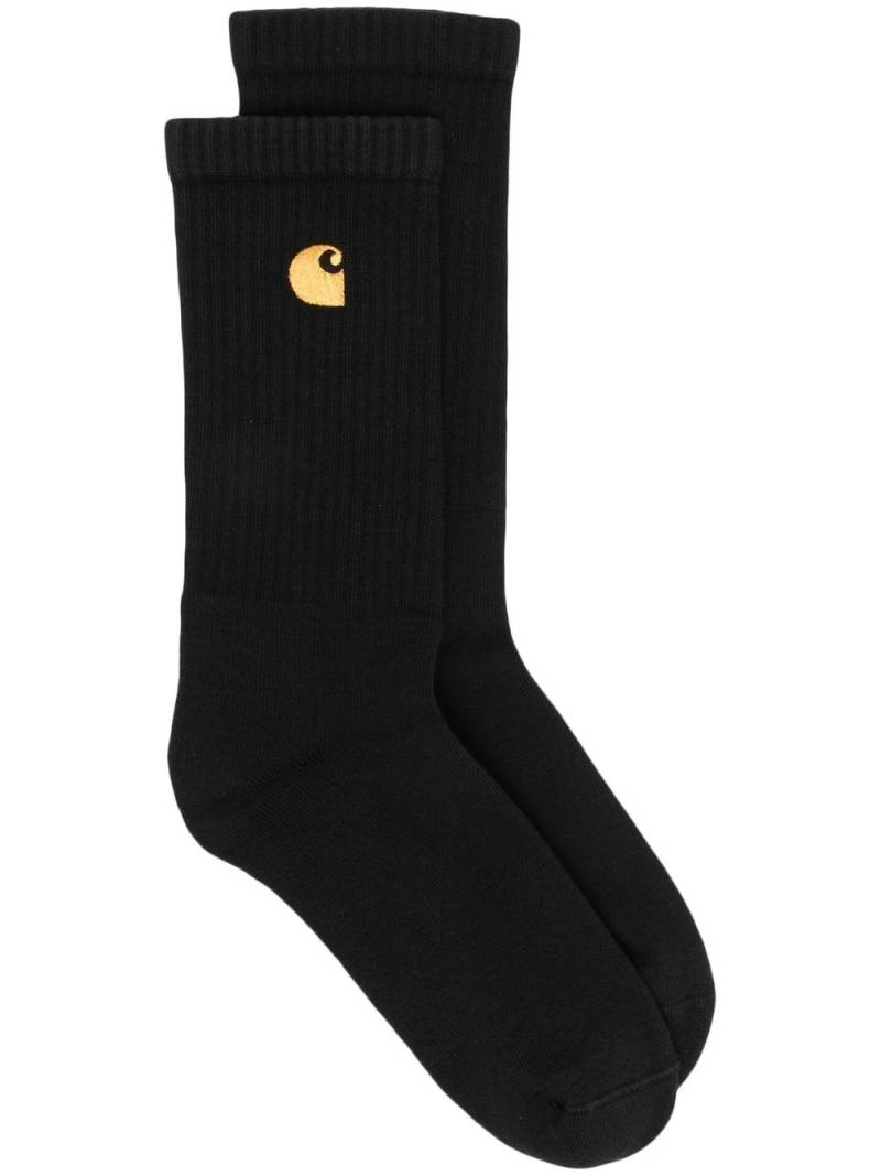 Carhartt WIP embroidered-logo ribbed socks - Black von Carhartt WIP