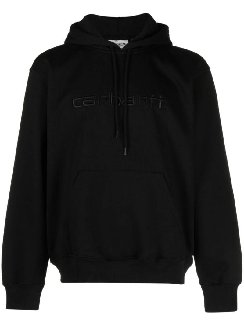 Carhartt WIP logo-embroidered cotton blend hoodie - Black von Carhartt WIP