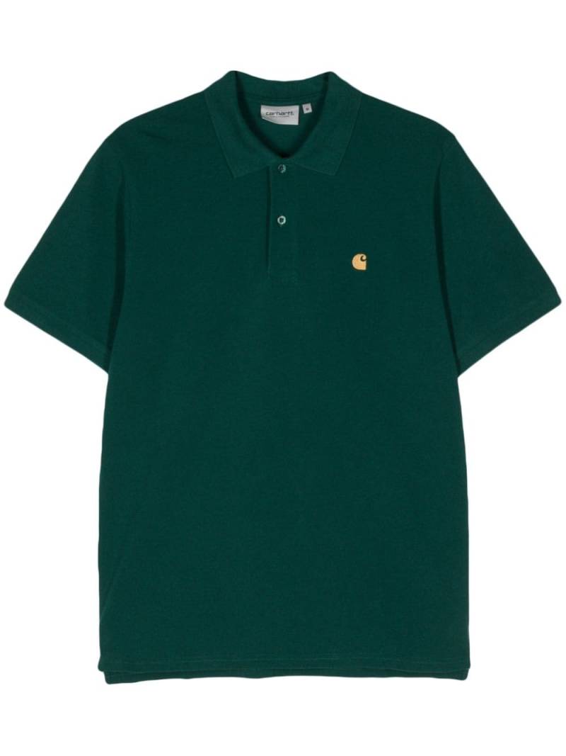 Carhartt WIP logo-embroidered cotton polo shirt - Green von Carhartt WIP