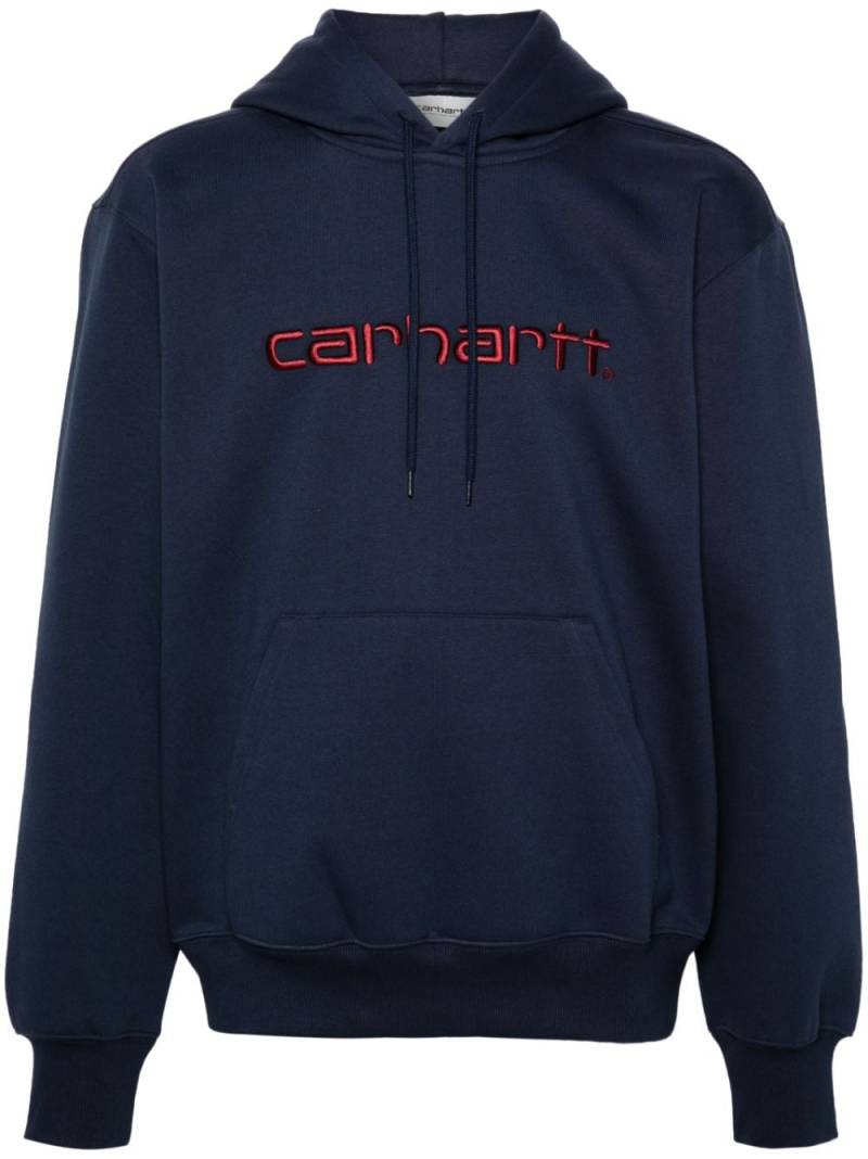 Carhartt WIP logo-embroidered hoodie - Blue von Carhartt WIP