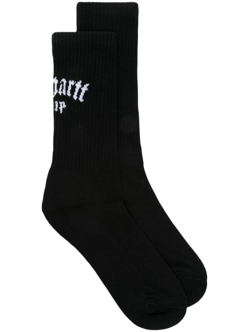 Carhartt WIP logo intarsia-knit cotton-blend socks - Black von Carhartt WIP