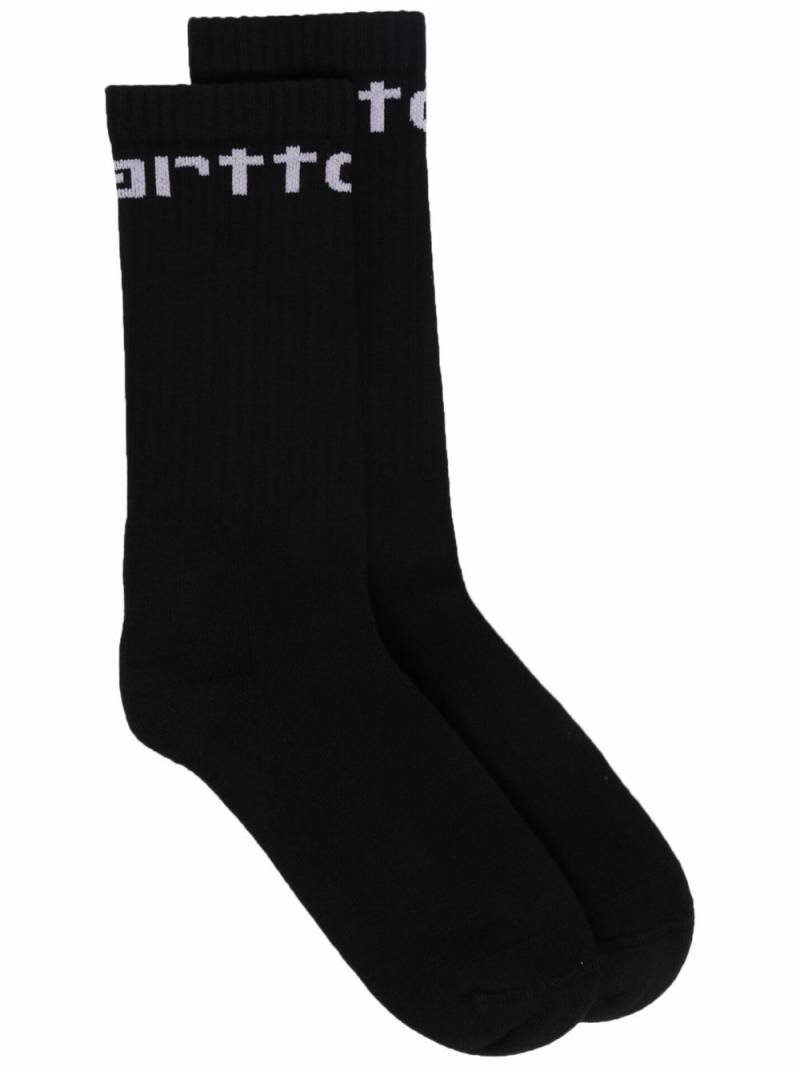 Carhartt WIP logo-intarsia socks - Black von Carhartt WIP