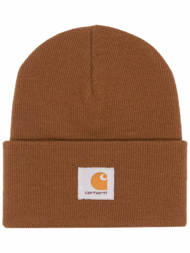 Carhartt WIP logo-patch beanie - Brown von Carhartt WIP