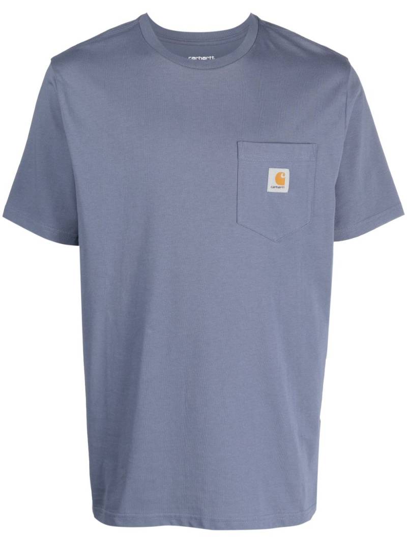 Carhartt WIP logo-patch cotton T-shirt - Blue von Carhartt WIP