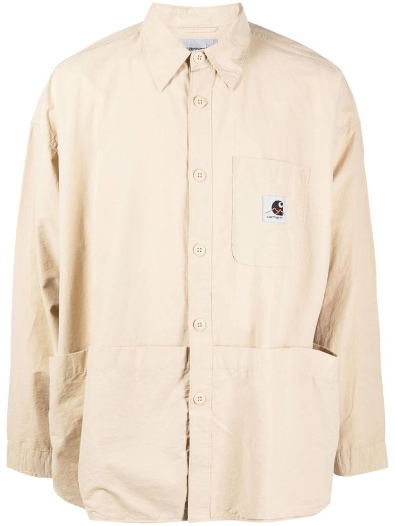 Carhartt WIP logo-patch long-sleeve shirt - Neutrals von Carhartt WIP