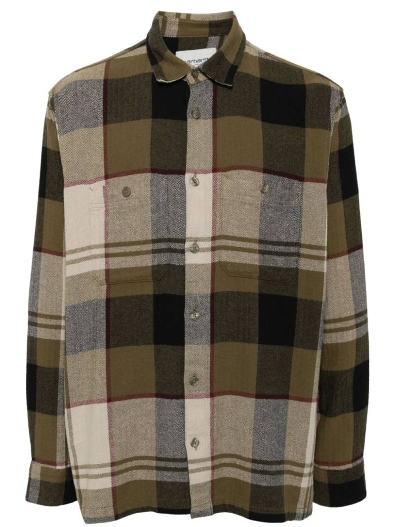 Carhartt WIP plaid check-print cotton shirt - Brown von Carhartt WIP