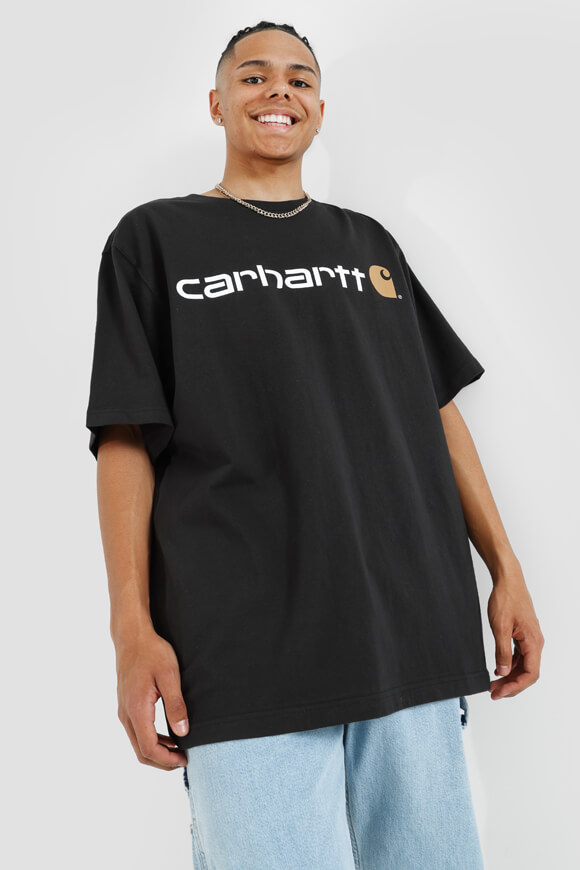 Carhartt Workwear Logo Graphic Oversize T-Shirt | Black | Herren  | L von Carhartt Workwear