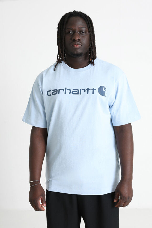 Carhartt Workwear Logo Graphic Oversize T-Shirt | Fog Blue | Herren  | S von Carhartt Workwear