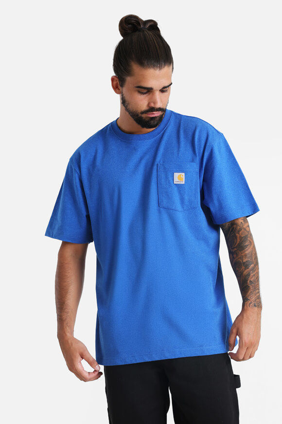 Carhartt Workwear Pocket Oversize T-Shirt | Bacon Blue Heather | Herren  | L von Carhartt Workwear