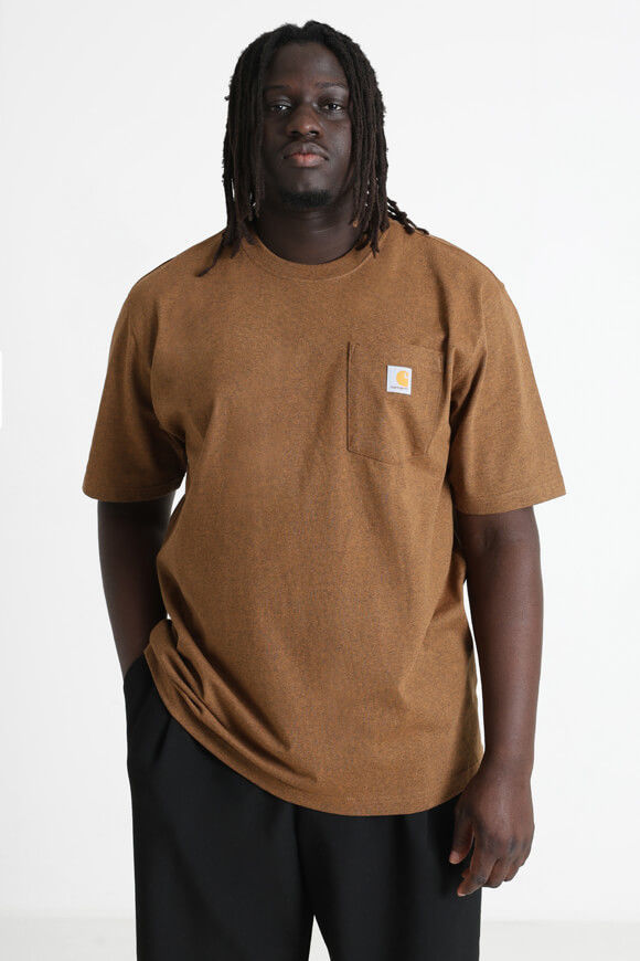 Carhartt Workwear Pocket Oversize T-Shirt | Oiled Walnut Heather | Herren  | M von Carhartt Workwear